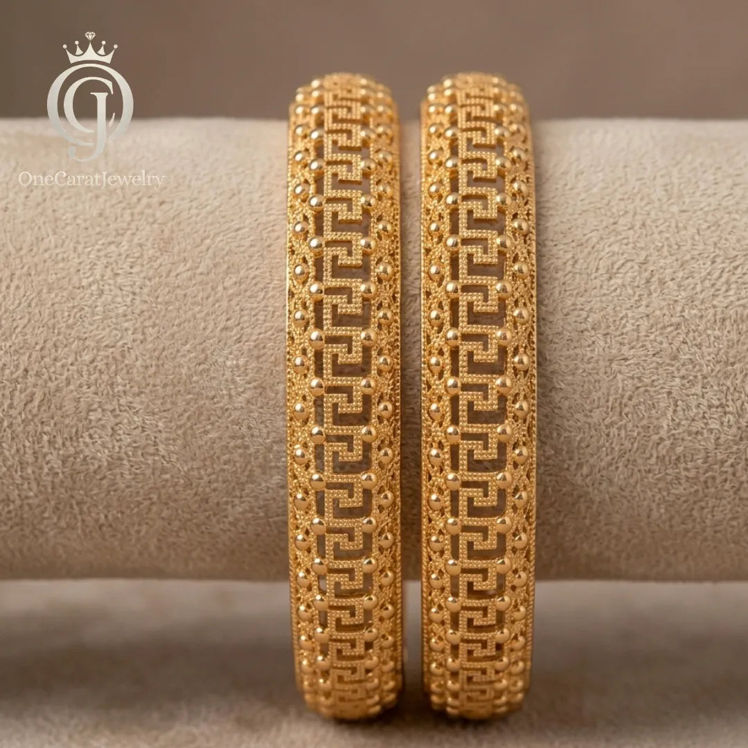 Elegant Bangles for Women | Gold Plated Bangles | One Carat Jewelry
