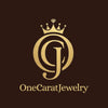 OneCaratJewelry logo with a crown and diamond on a dark background